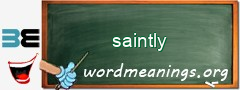 WordMeaning blackboard for saintly